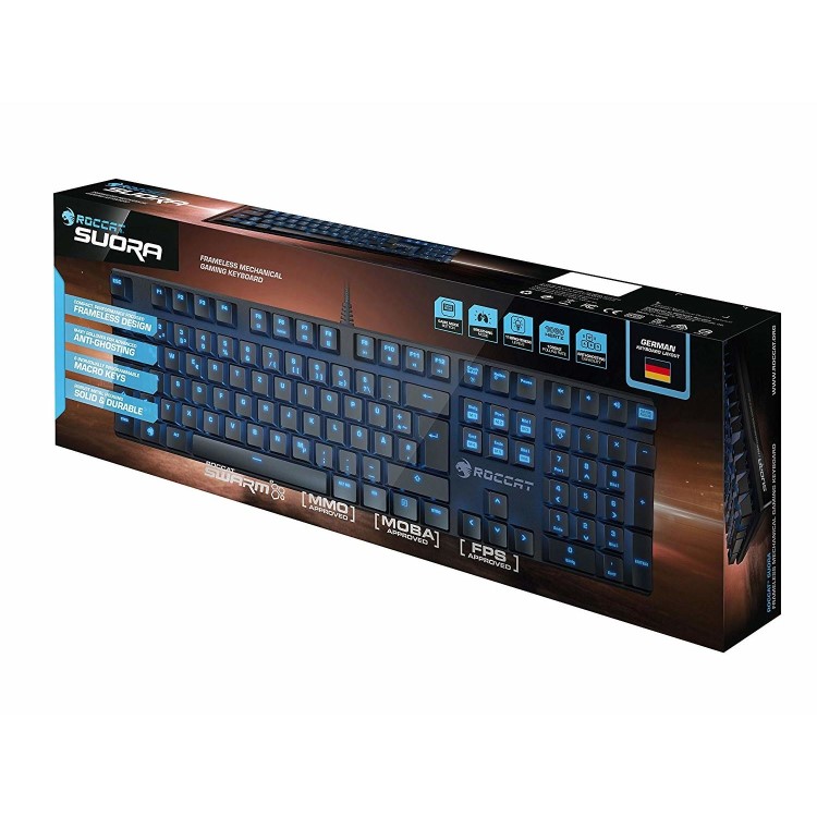 Roccat Suora Frameless Tactile Mechanical Gaming Keyboard UK Layout in Black