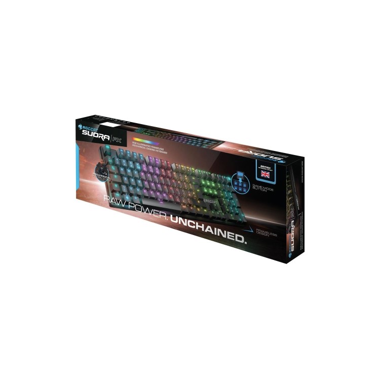 Roccat Suora FX RGB Illuminated Frameless Mechanical Gaming Keyboard UK Layout