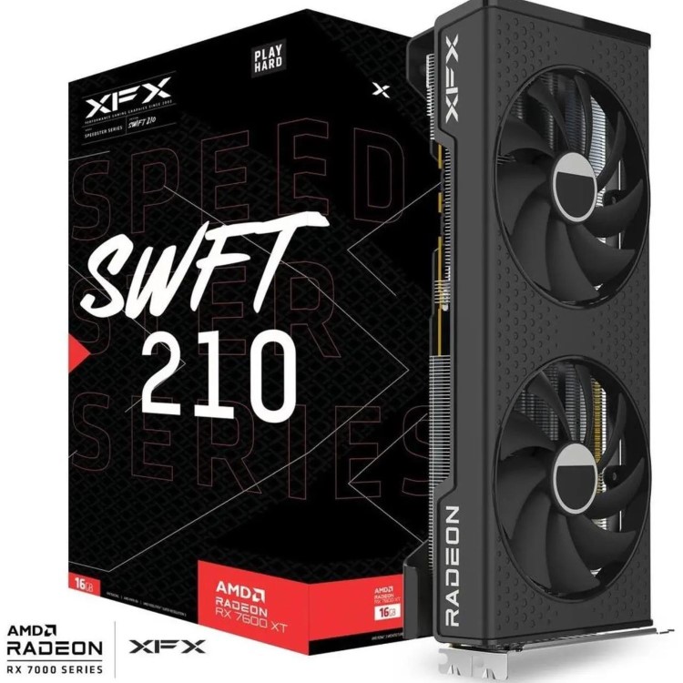 XFX Speedster SWFT 210 Radeon RX 7600 XT 16GB GDDR6 Graphics Card