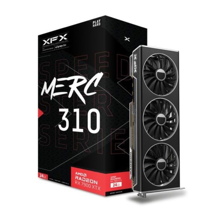 XFX SPEEDSTER MERC 310 AMD Radeon RX 7900 XTX Black Edition 24GB GDDR6 Gaming Graphics Card