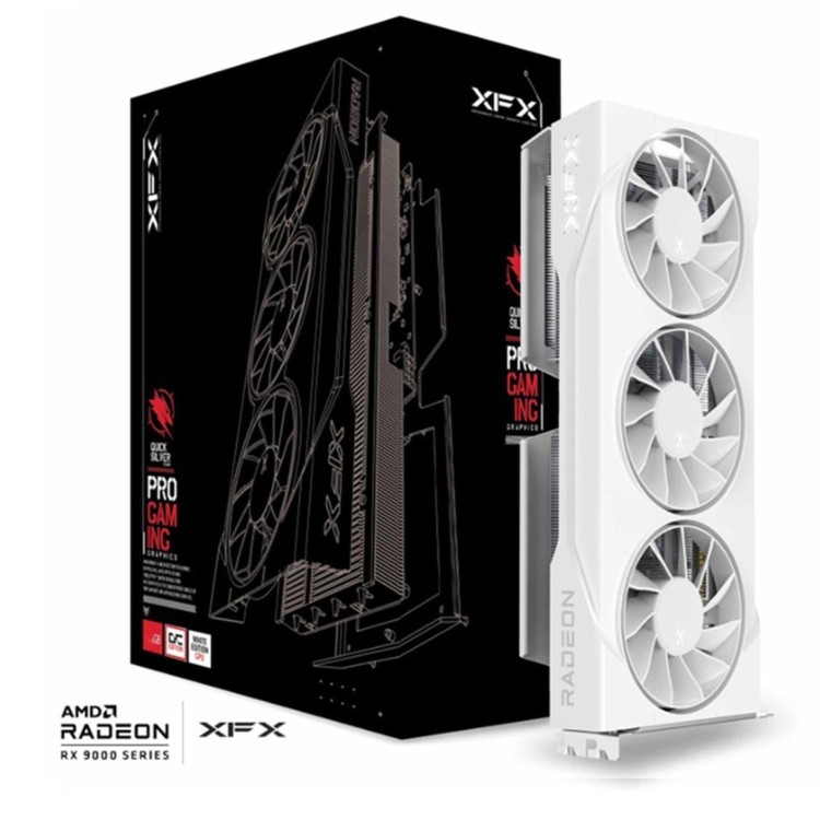 XFX Swift AMD Radeon RX 9060 XT OC White Triple Fan Gaming Edition 16GB Graphics Card