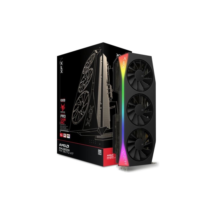 XFX Mercury AMD Radeon RX 9070XT OC 16GB Graphics Card