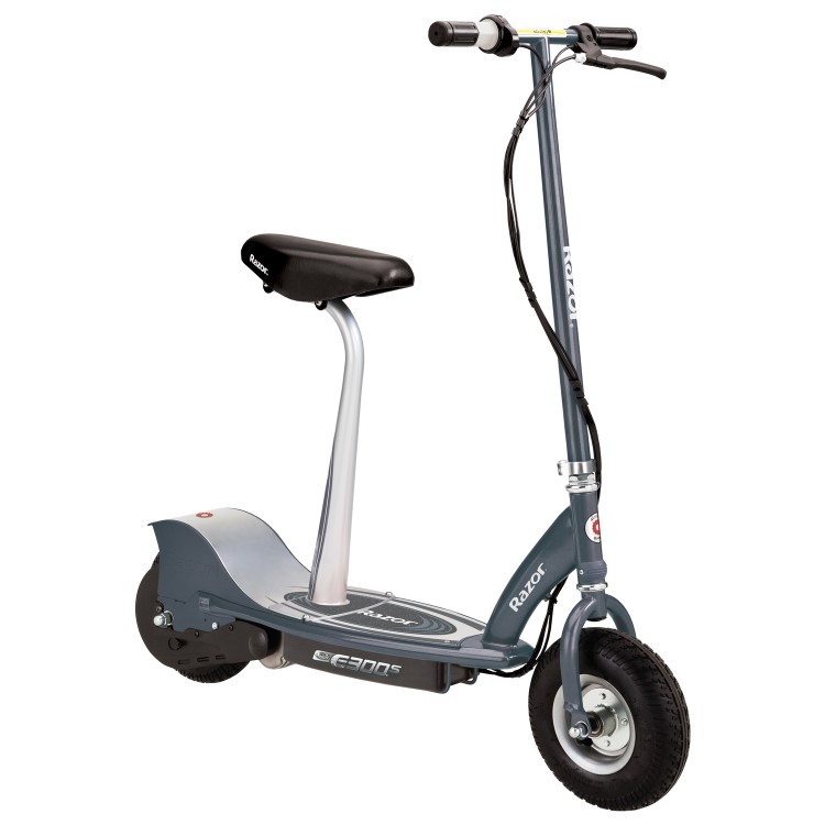 GRADE A1 - Razor E300S Scooter with Seat - Matt Grey 