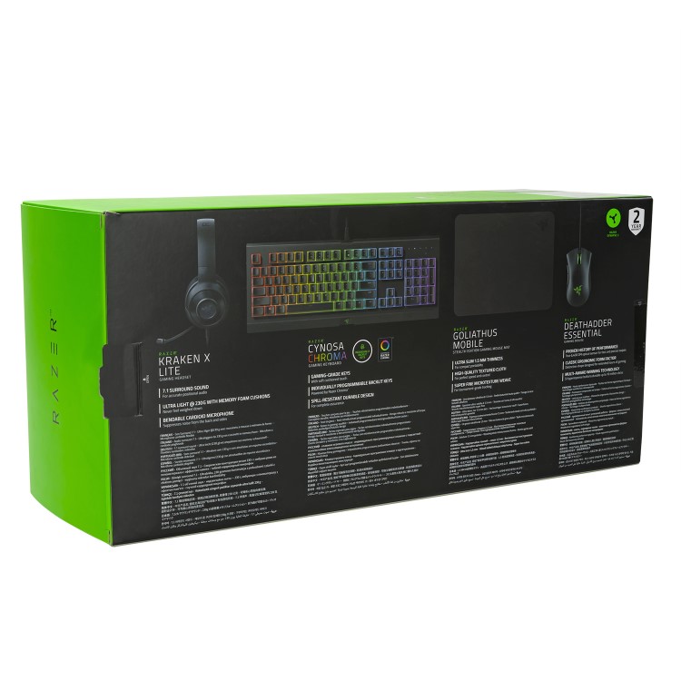 Razer Epic Gaming Keyboard Mouse Headset & Gaming Surface Bundle