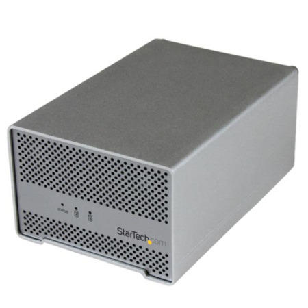 StarTech.com Thunderbolt&#153; Hard Drive Enclosure with Thunderbolt Cable - Dual Bay 2.5" HDD Enclosure 