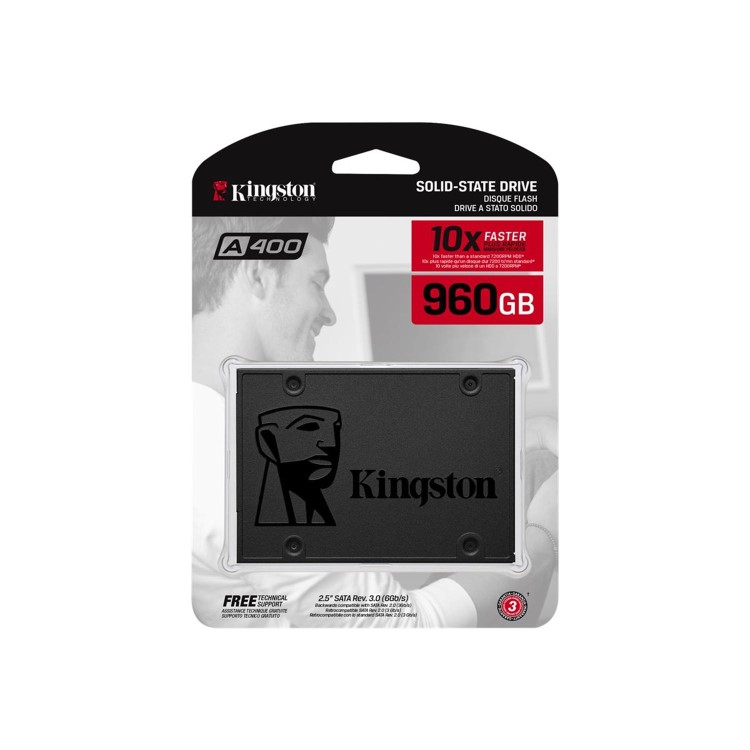 Kingston SSDNow A400 - Solid state drive - 960 GB - internal - 2.5" - SATA 6Gb/s