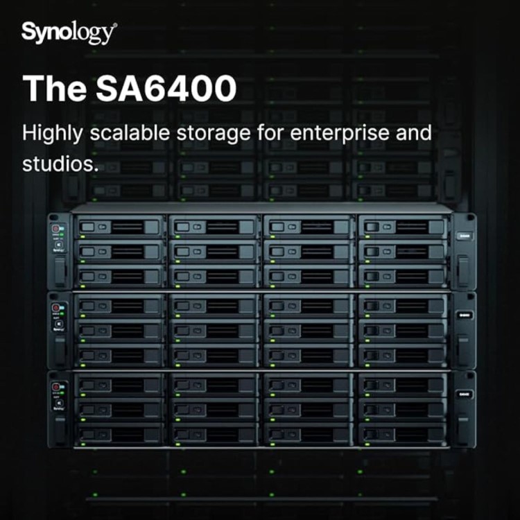 Synology SA6400 NAS server 12 bays 32GB RAM Gigabit Ethernet Rack-mountable