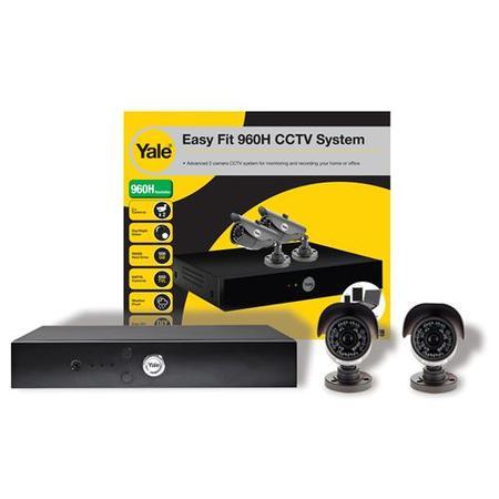 Yale EasyFit 960H 2 Camera CCTV System 500GB HD