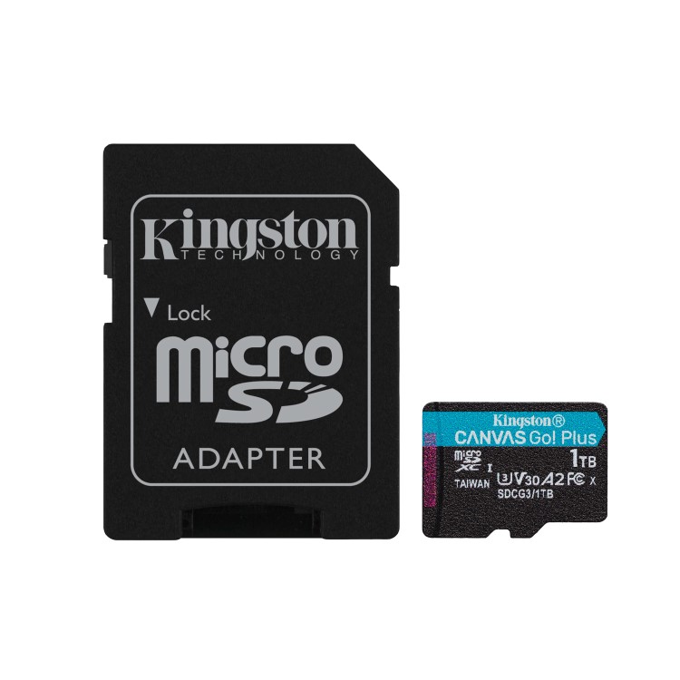 Kingston Canvas Go Plus 1TB Micro SD Memory Card + SD Adapter