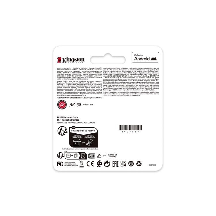 Kingston Canvas Go Plus 128GB MicroSD UHS-I Memory Card + Adapter