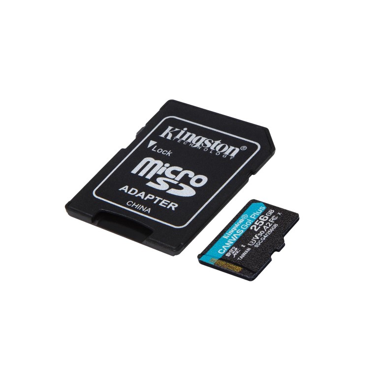 Kingston Canvas Go Plus 256GB MicroSD UHS-I Memory Card + Adapter