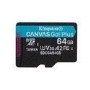 Kingston Canvas Go Plus 64GB MicroSD UHS-I Memory Card + Adapter
