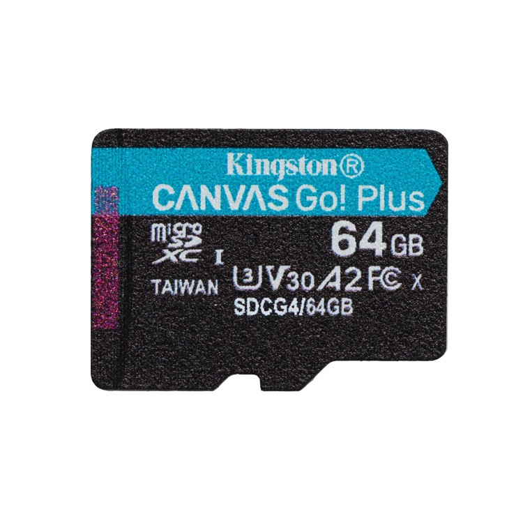 Kingston Canvas Go Plus 64GB MicroSD UHS-I Memory Card + Adapter