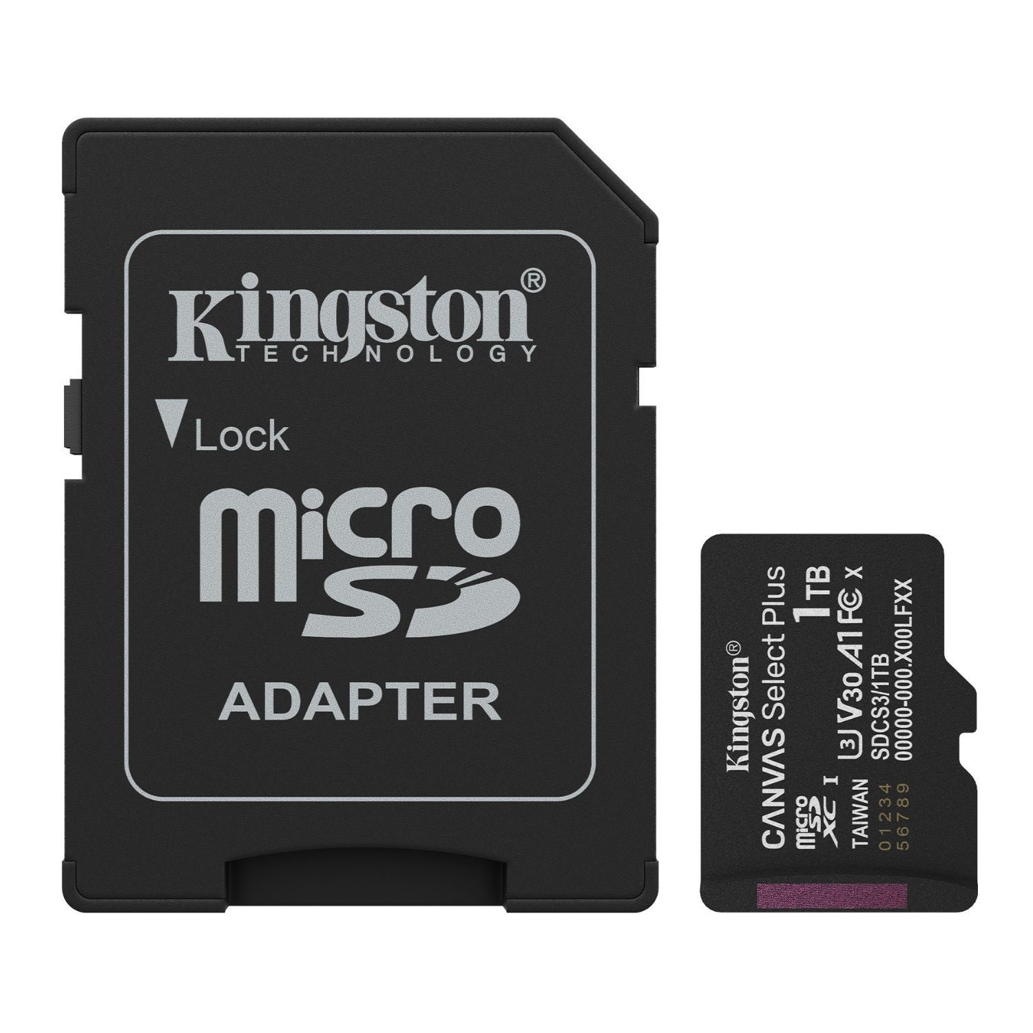 Kingston Canvas Select Plus 1TB microSDXC UHS-I Memory Card + microSD to SD adapter