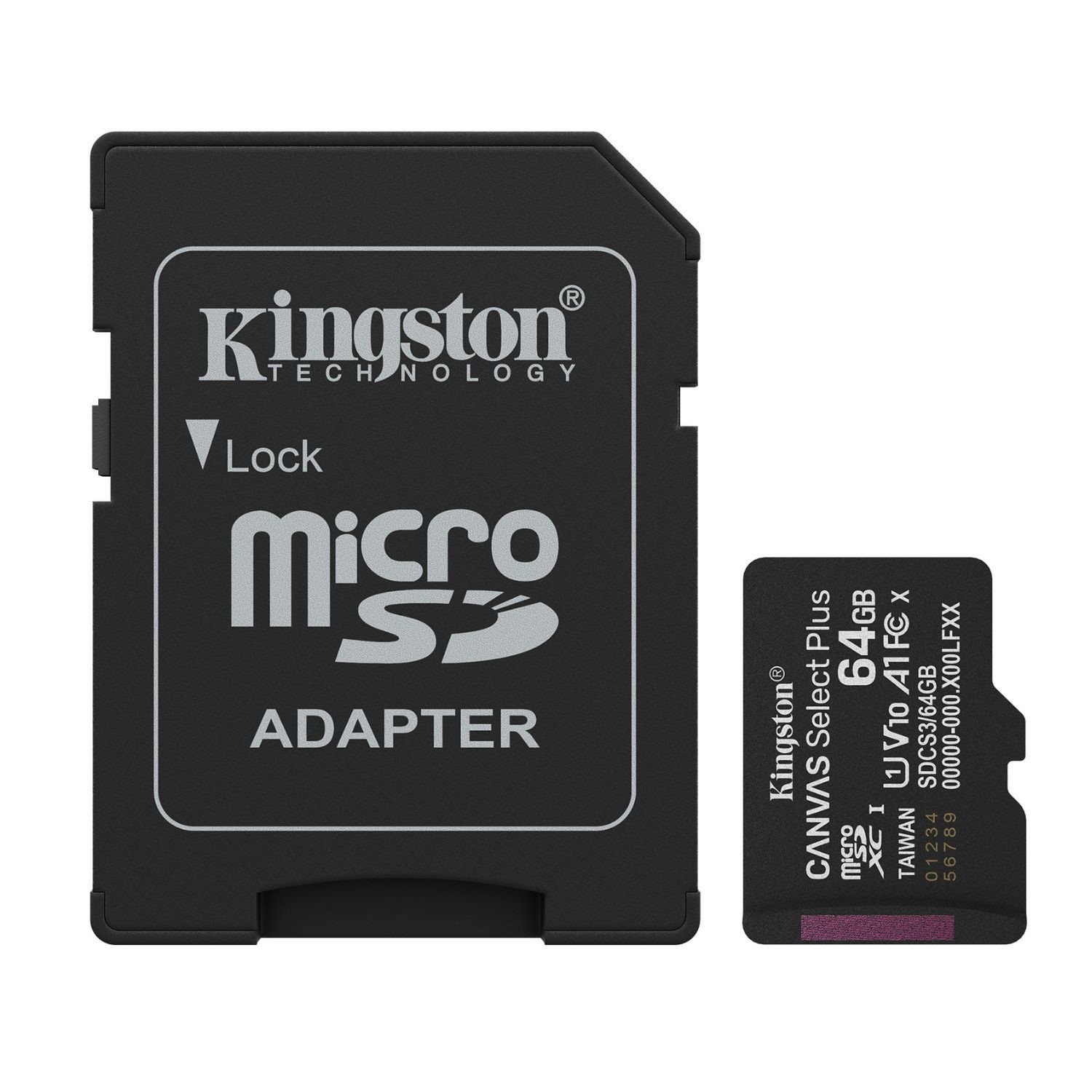 Canvas Select Plus microSDXC UHS I Memory Card + microSD to SD adapter