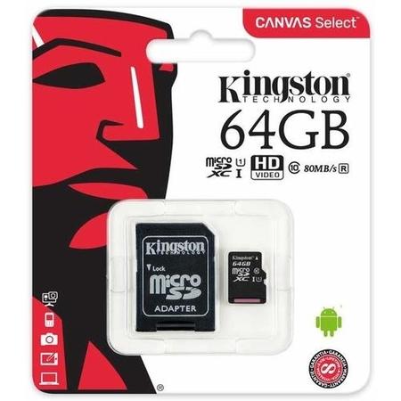 Kingston Canvas Select 64GB Class 10 MicroSD