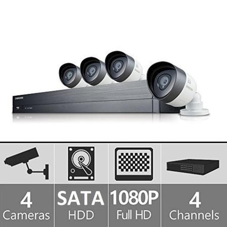 Samsung 4-Channel DVR 1080p 4 Camera CCTV Security Kit with  1TB Storage