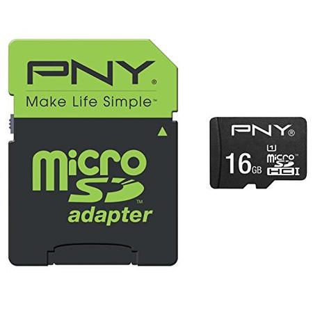 PNY 16GB MicroSDHC Card with Adapter