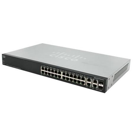 Cisco Small Business 500 Series Stackable Managed Switch SF500-24 - Switch - Managed - 24 x 10/100  2 x combo Gigabit SFP  2 x SFP - rack-mountable