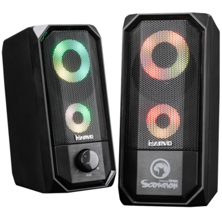 Marvo Scorpion SG-265 6W 2.0 Channel RGB LED USB Powered Gaming Speakers
