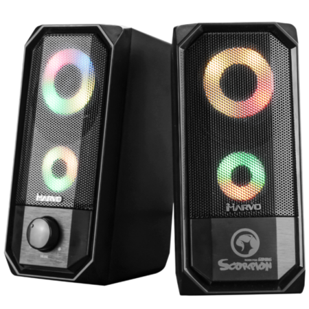 Marvo Scorpion SG-265 6W 2.0 Channel RGB LED USB Powered Gaming Speakers