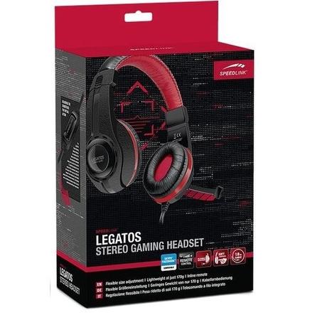 Speedlink LEGATOS Stereo Gaming Headset in Black/Red