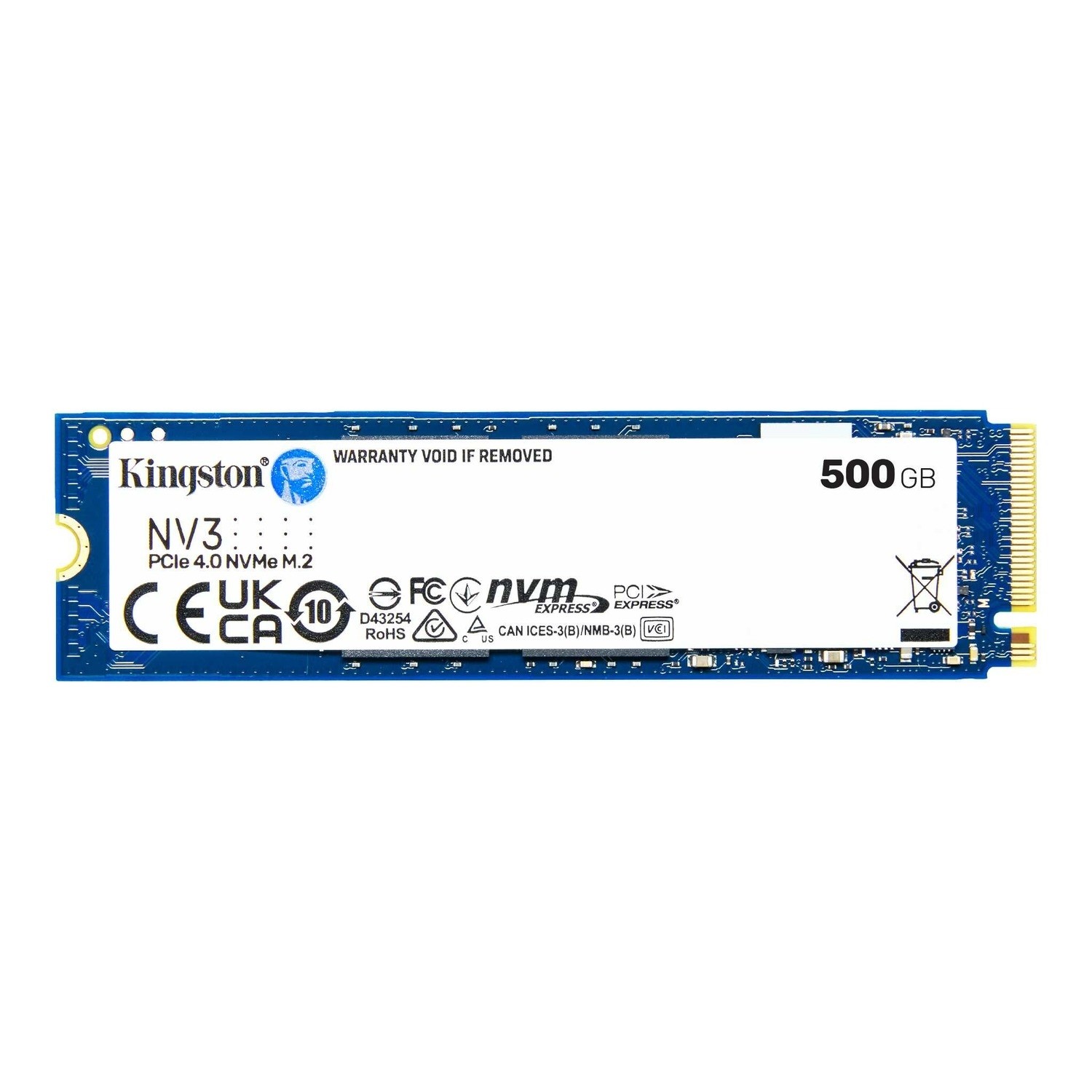 Kingston Nv3 500GB M.2 2280 Internal SSD, Laptops Direct - SNV3S/500G