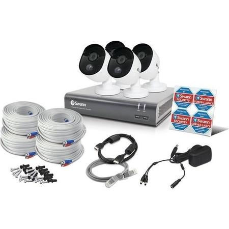 Swann CCTV System - 4 Channel 1080p DVR with 4 x 1080p Thermal Sensing Cameras & 1TB HDD with Google Assistant