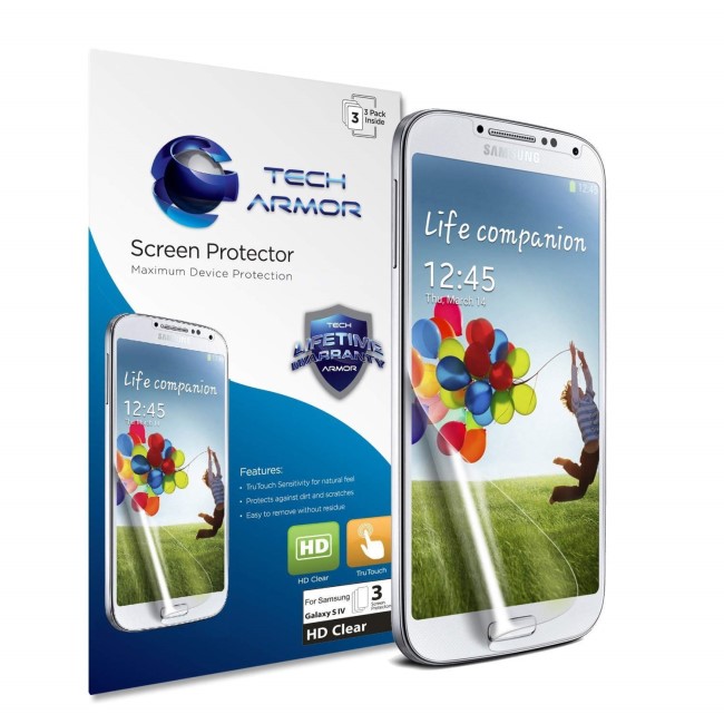 HD Clear screen protector for Samsung Galaxy S4 Phone - 3 pack