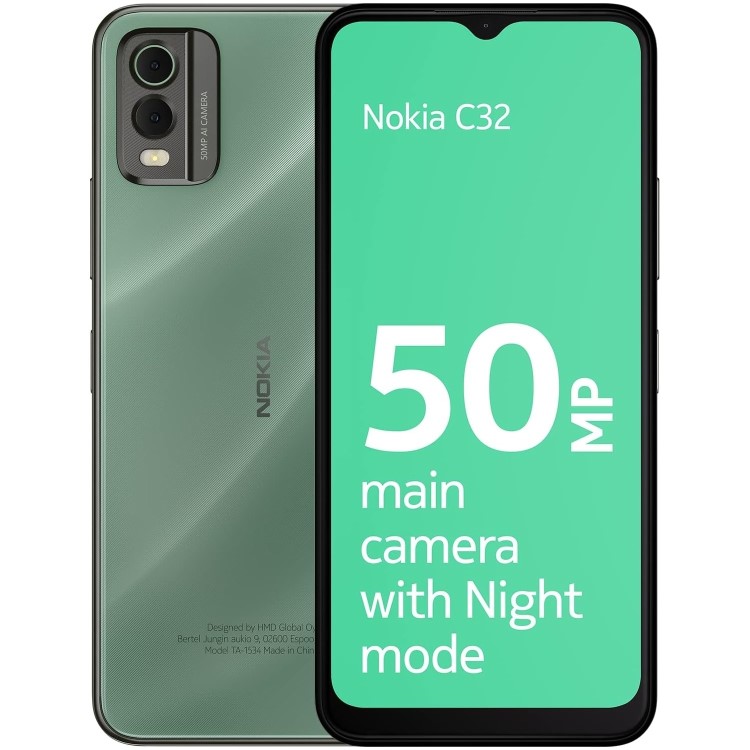 Nokia C32 64GB 4G SIM Free Smartphone - Autumn Green