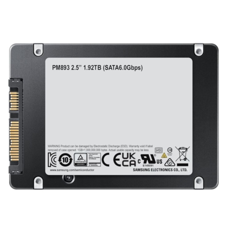 Samsung PM893 V6 480GB 2.5 Inch SATA 6Gb/s Enterprise SSD