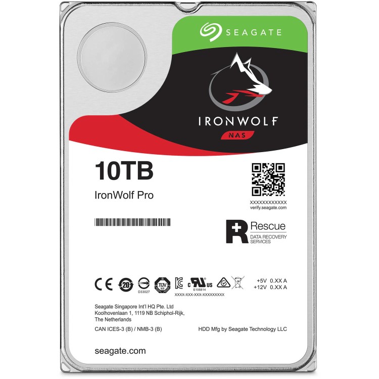 Seagate IronWolf Pro 10TB NAS Hard Drive 3.5" 7200RPM 256MB Cache