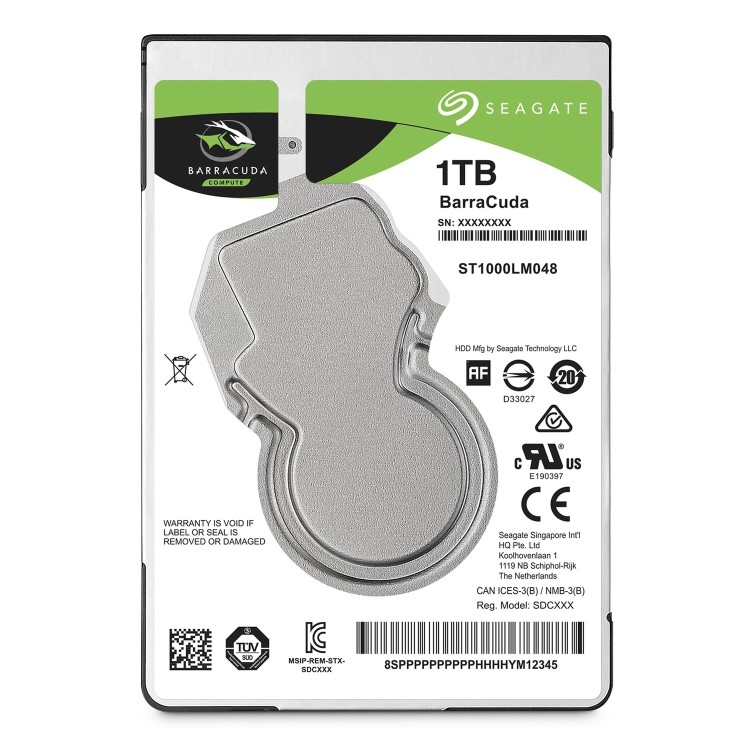 Seagate BarraCuda 1TB ATA III 5400RPM 2.5 Inch Internal Hard Drive