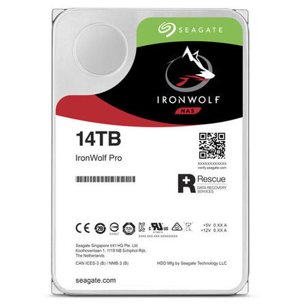 Seagate IronWolf Pro 14TB NAS Hard Drive 3.5" SATA III 6GB's 7200RPM 256MB Cache