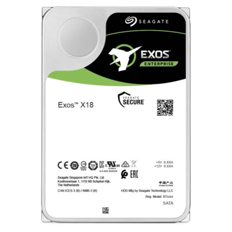 Seagate Exos X18 14TB 3.5 Inch SATA 6 Gb/s Internal Hard Drive