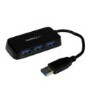 StarTech Portable 4 Port SuperSpeed Mini USB 3.0 Hub - Black