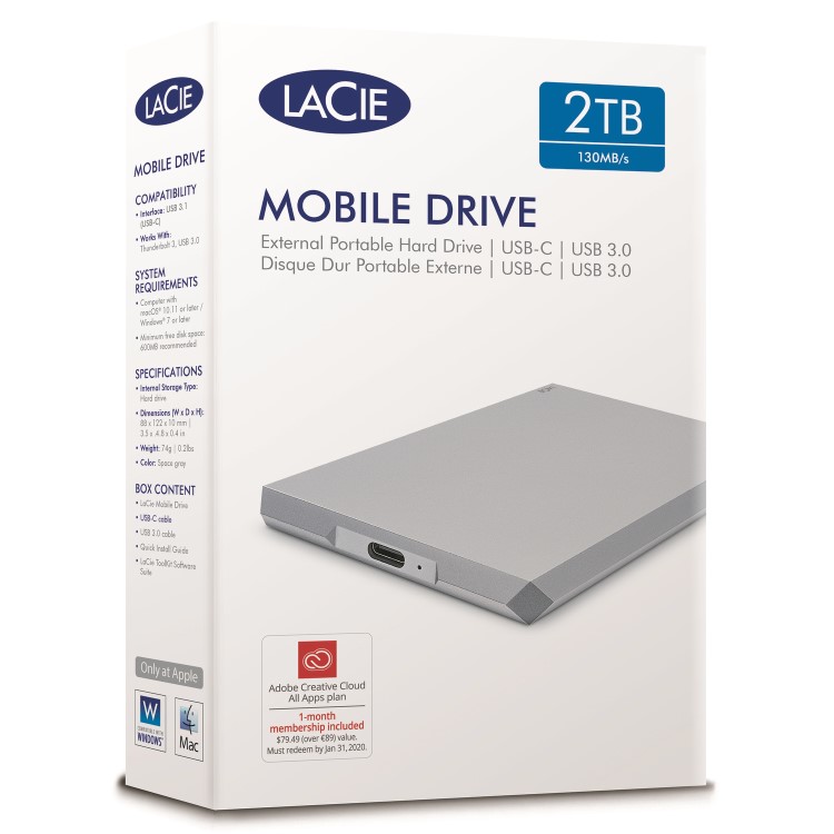 LaCie Mobie Drive 2TB External Hard Drive