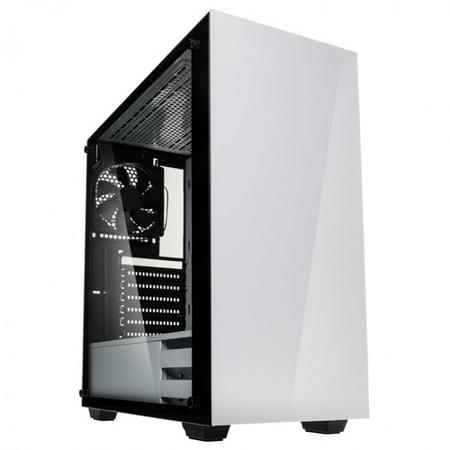 Kolink Stronghold Midi Tower Gaming Case - White Tempered Glass Side Window