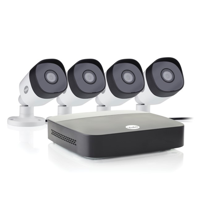 GRADE A2 - Yale CCTV System - 4 Channel 1080p DVR with 4 x 1080p Motion Detecting Cameras & 1TB HDD