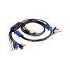 2 Port VGA  USB Cable KVM Switch with Audio
