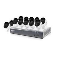 Swann CCTV System - 16 Channel 1080p HD DVR with 12 x 1080p HD Motion & Heat Sensing Cameras & 2TB HDD - works with Google Assistant