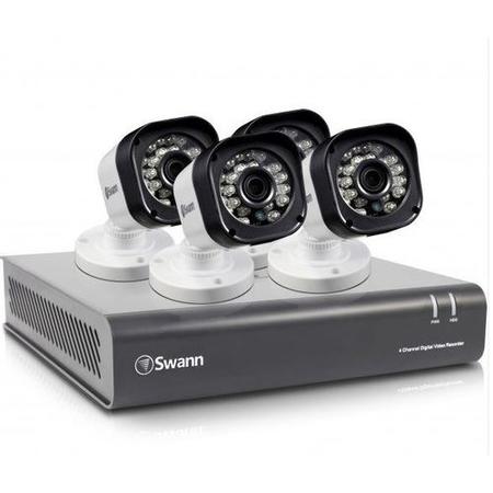 GRADE A1 - Swann CCTV System - 4 Channel 720p DVR with 4 x 720p Cameras & 1TB HDD