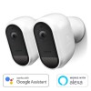 Swann 1080p HD Wireless WiFi Facial Recognition Night Vision White Camera - 2 Pack