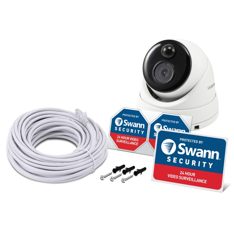 Swann Master Series 4K Ultra HD Heat & Motion Sensing IP Dome Camera - 1 Pack