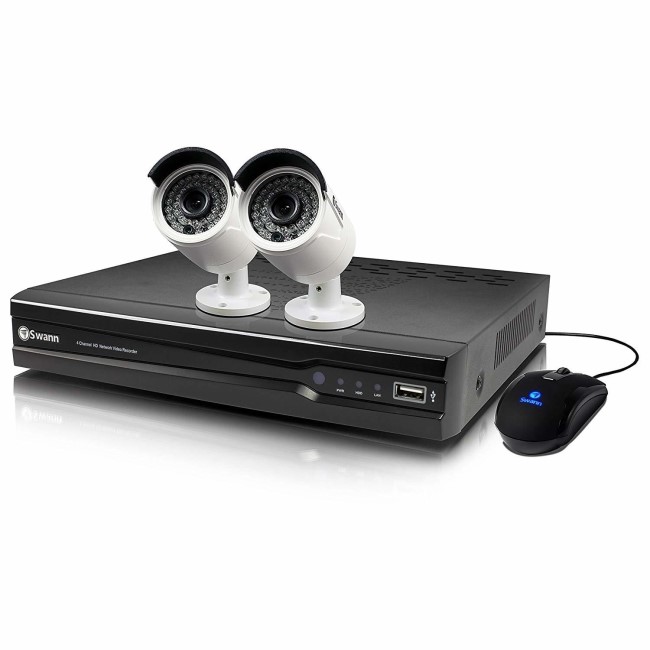 GRADE A1 - Swann CCTV System - 4 Channel 4MP NVR with 2 x 4MP Cameras & 1TB HDD