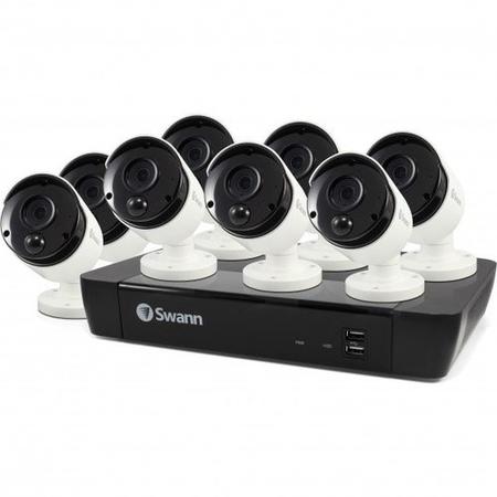 GRADE A1 - Swann CCTV System - 8 Channel 5MP NVR with 8 x 5MP Thermal Sensing Cameras & 2TB HDD