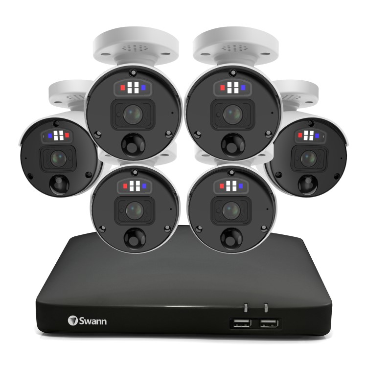 Swann 6 Camera 12MP Mega HD NVR CCTV System with 2TB HDD