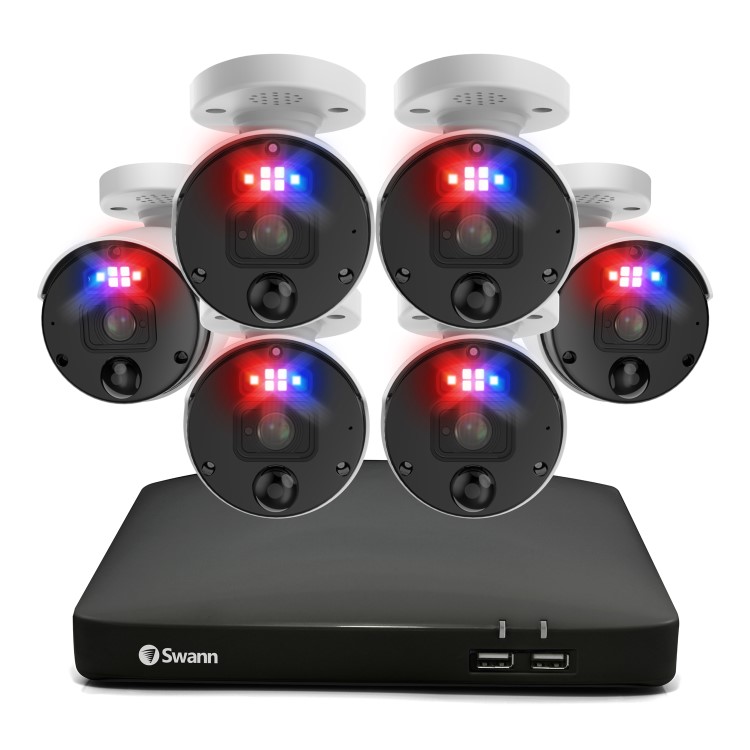 Swann 6 Camera 12MP Mega HD NVR CCTV System with 2TB HDD