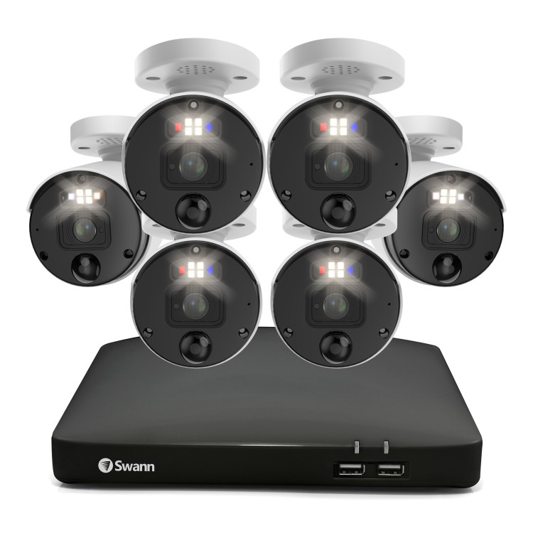 Swann 6 Camera 12MP Mega HD NVR CCTV System with 2TB HDD