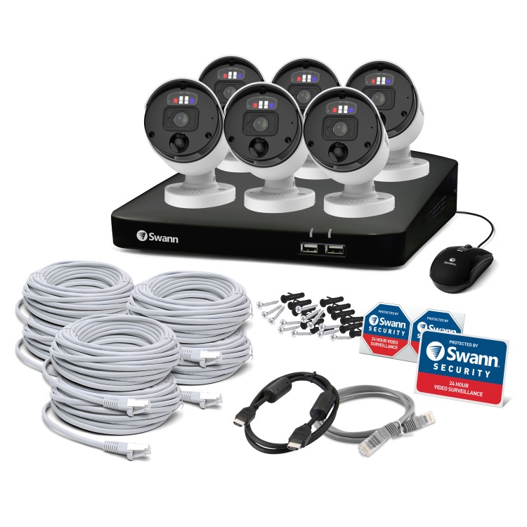 Swann 6 Camera 12MP Mega HD NVR CCTV System with 2TB HDD